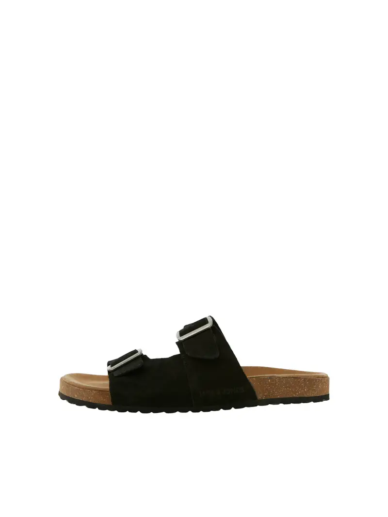 sandalo jack e jones louis suede da uomo - nero
