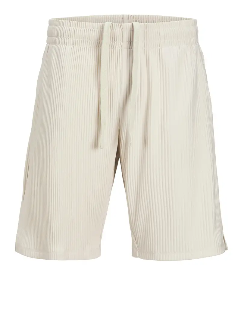 shorts sportivi jack e jones tkarl plisse da uomo - avorio