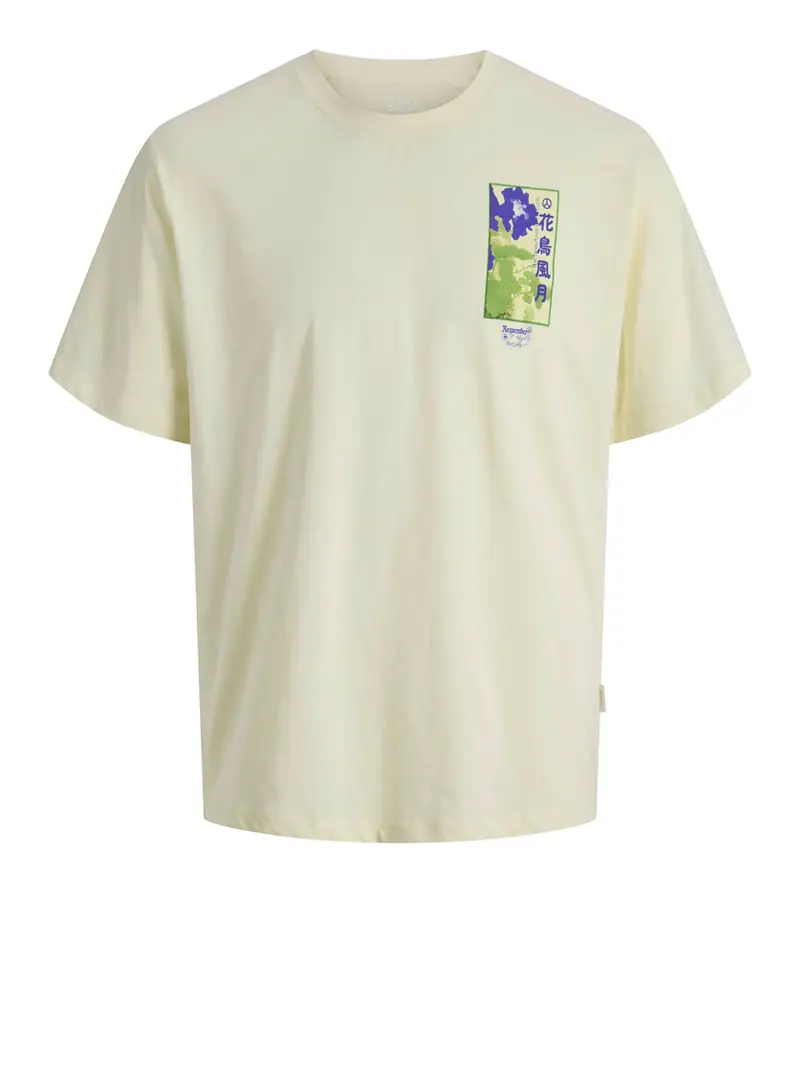 t-shirt jack e jones big japan da uomo - avorio