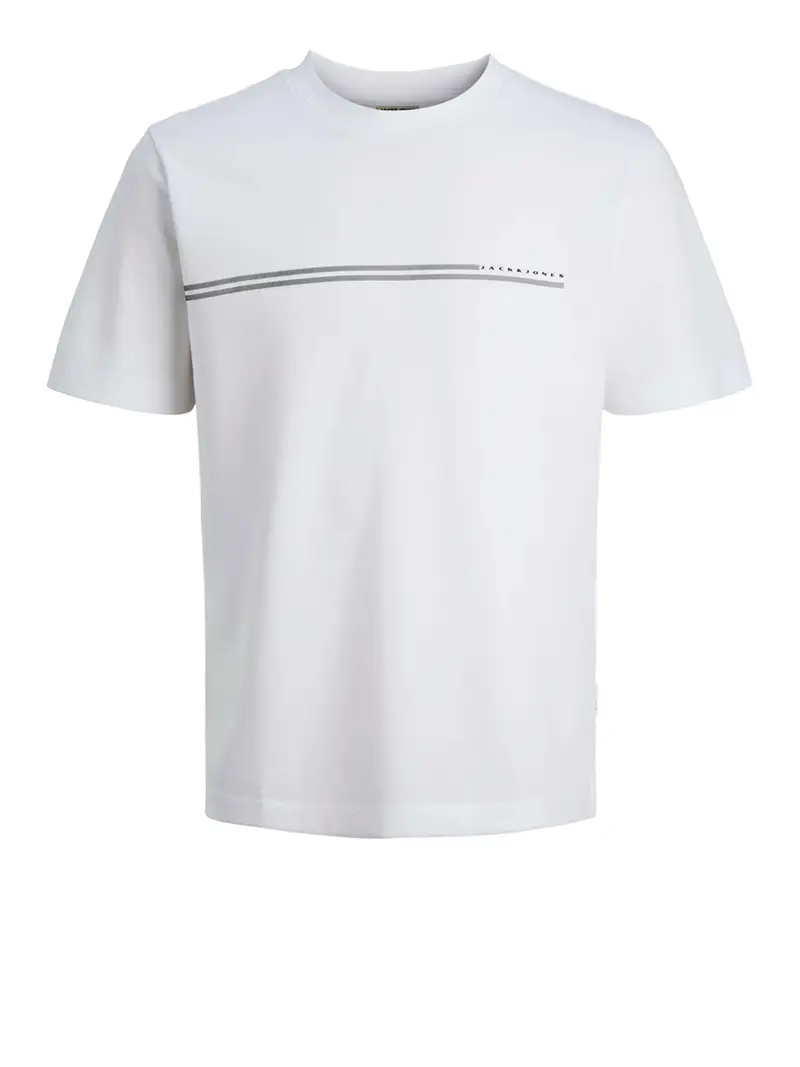 t-shirt jack e jones fusion chest da uomo - bianco