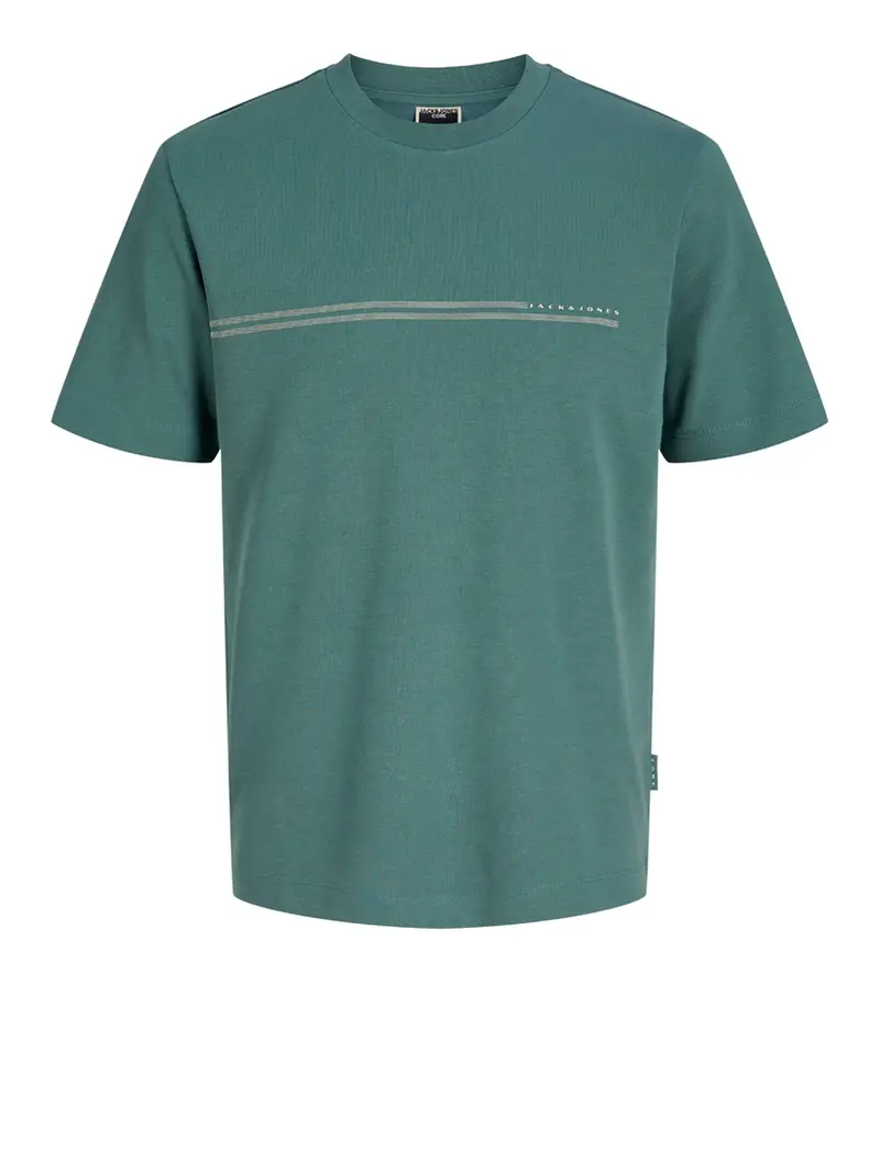 t-shirt jack e jones fusion chest da uomo - celeste