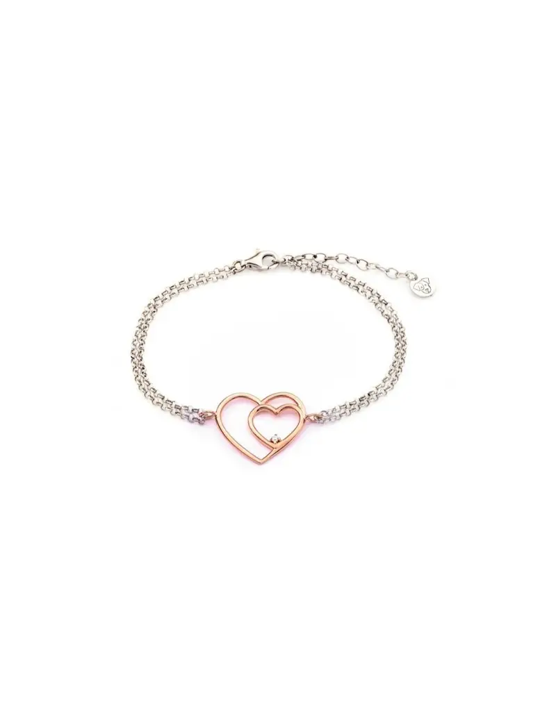 SALDI Bracciale JACK & CO. Fil Rouge in argento con zirconi - JCB1596 Cuori