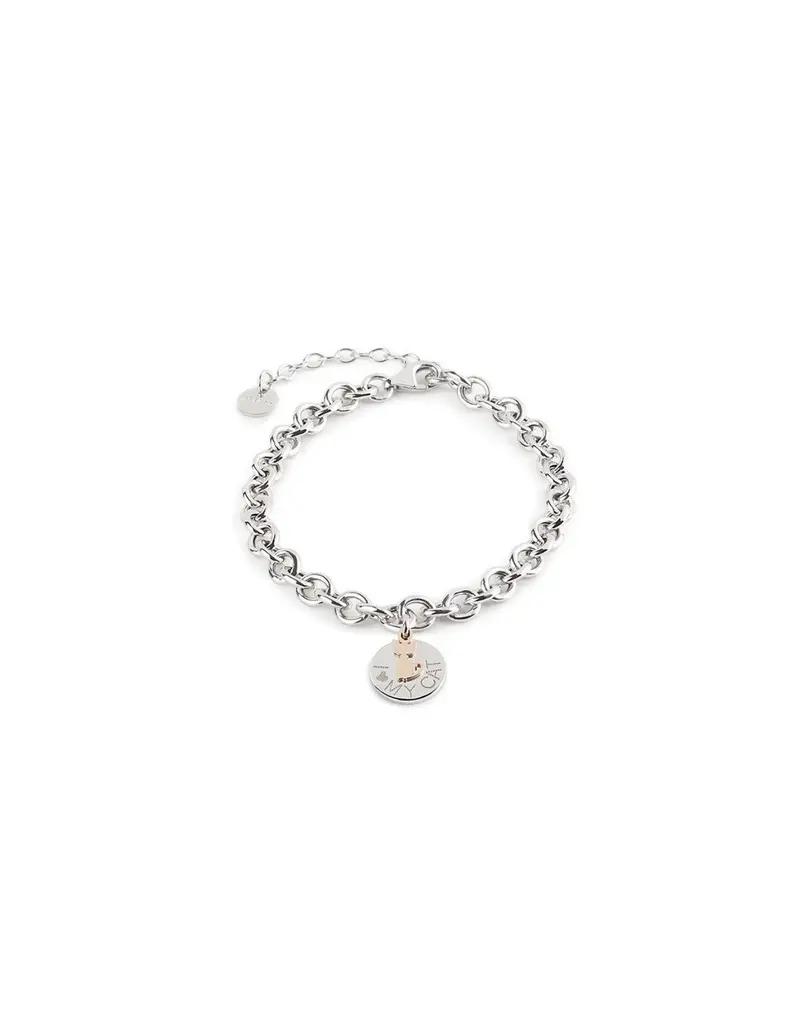 SALDI Bracciale JACK & CO. Jewelry argento AMOGLIANIMALI Collection - JCB0773 - I LOVE MY CAT