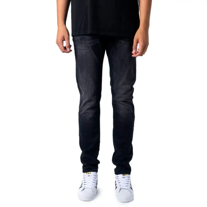 Jeans Uomo Nero Chiusura Zip e Bottone - black / W27_L30