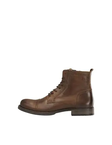 JACK & JONES Jfwrussel Leather Cognac 19 - Stivali da Motociclista Uomo, Marrone (Cognac Cognac), 40 EU