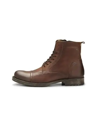 JACK & JONES Jfwrussel Leather Cognac 19 - Stivali da Motociclista Uomo, Marrone (Cognac Cognac), 40 EU miniatura 2