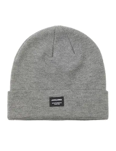 JACK & JONES Jjdna Beanie Noos, Cuffia Uomo, Grigio (Grey Melange), Taglia Unica miniatura 2