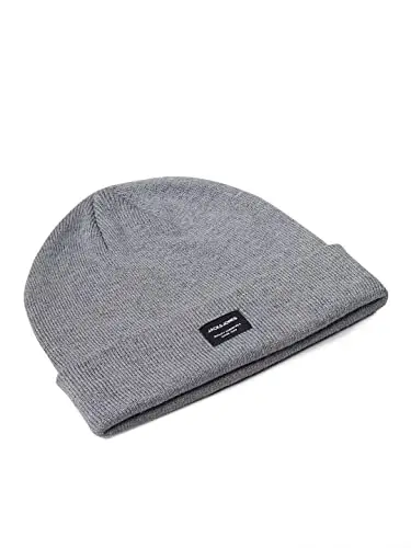 JACK & JONES Jjdna Beanie Noos, Cuffia Uomo, Grigio (Grey Melange), Taglia Unica miniatura 3