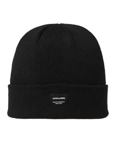 JACK & JONES Jjdna Beanie Noos, Cuffia Uomo, Nero (Black), Taglia unica