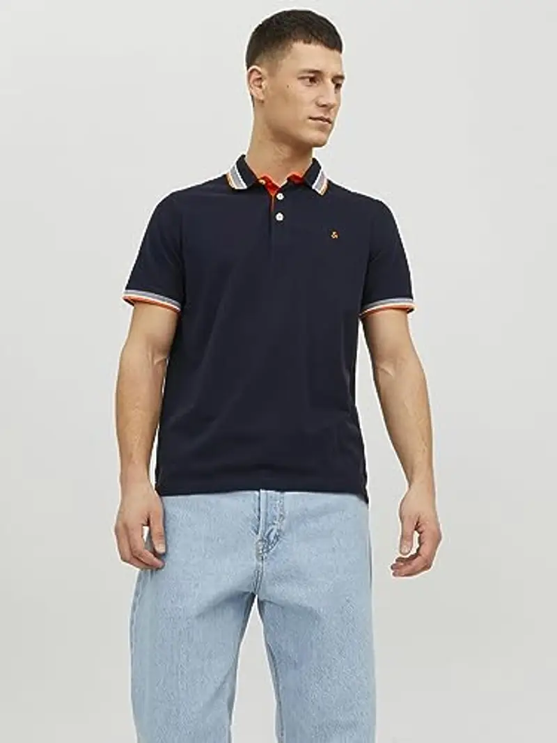 JACK & JONES Polo Uomo Grigio 961967 miniatura 3