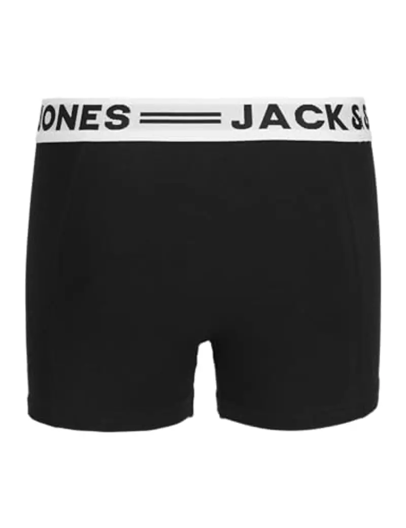 Jack & Jones Sense Trunks 3-Pack Noos Jr Pantaloncini, Nero (Black Detail: Black & Black), 164 (Pacco da 3) Bambini e Ragazzi miniatura 2