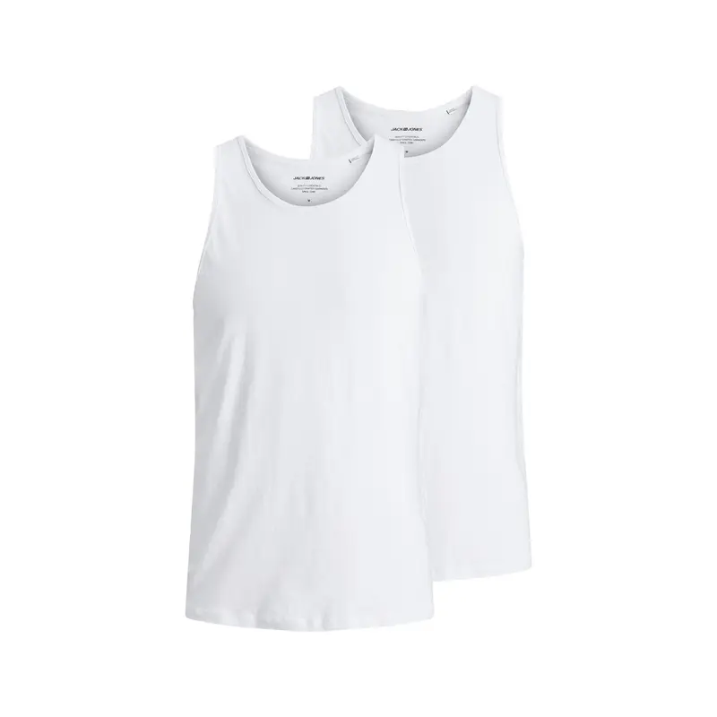 Set di 2 tank top Basic 12133910 Bianco Regular Fit