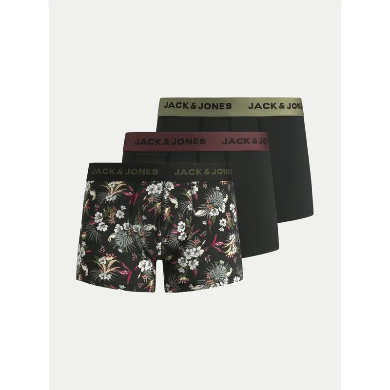 Set di 3 boxer Flower 12194284 Nero