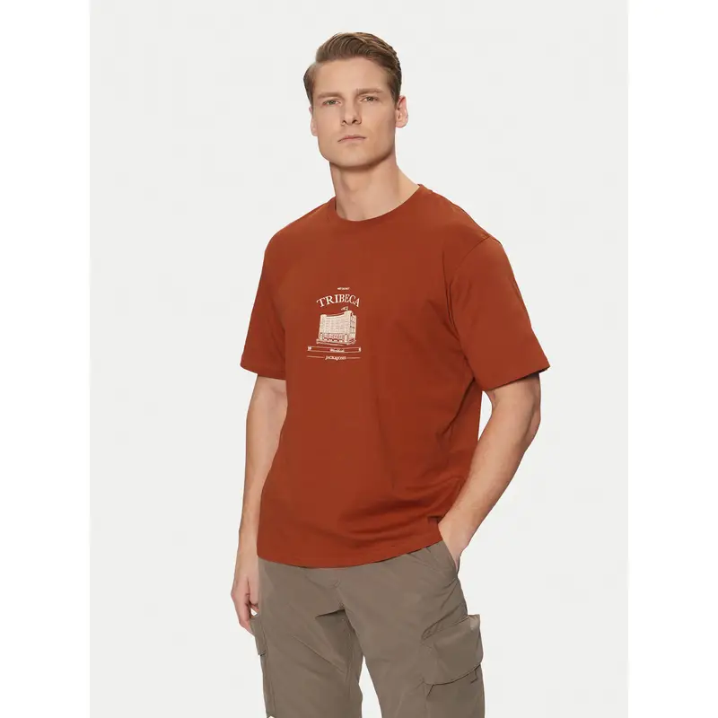 T-shirt Boston 12273400 Marrone Relaxed Fit