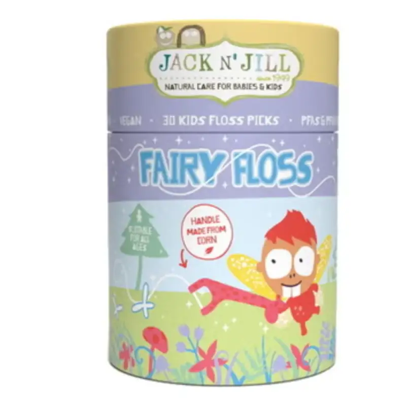 Jack n jill Fairy Floss Bastoncini di Filo Interdentale 30 pezzi