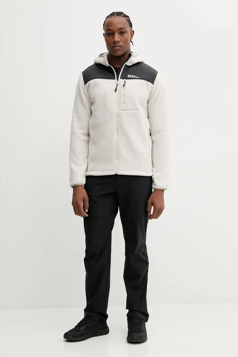 felpa da sport KAMMWEG PILE uomo colore beige con cappuccio 1711271 miniatura 2