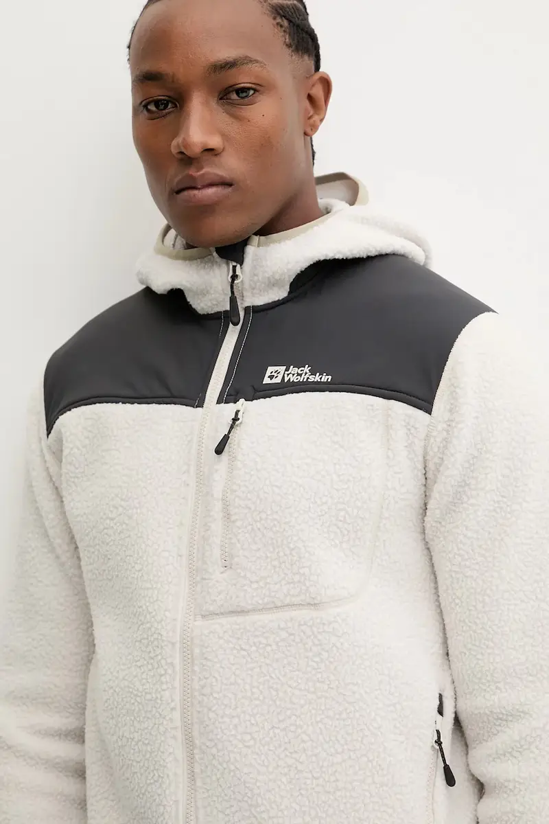 felpa da sport KAMMWEG PILE uomo colore beige con cappuccio 1711271 miniatura 4