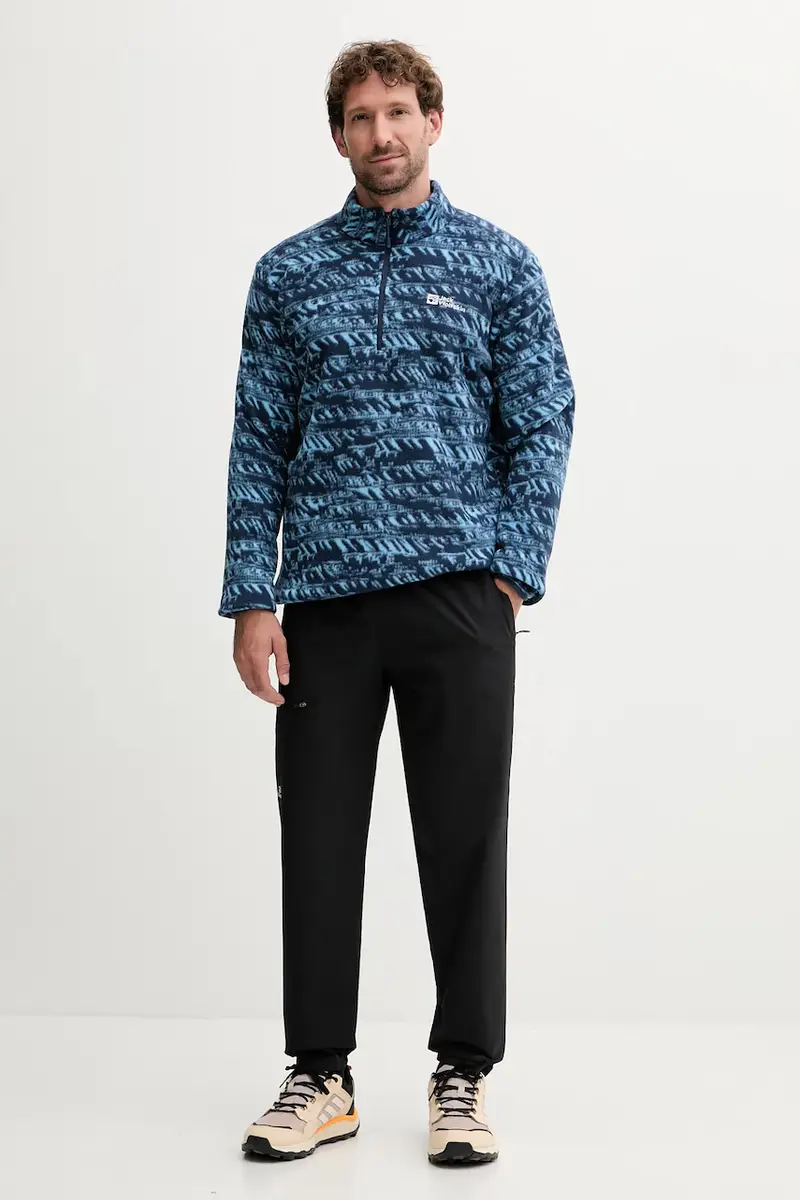 felpa in pile BIG SKY uomo colore blu navy A65447 miniatura 2