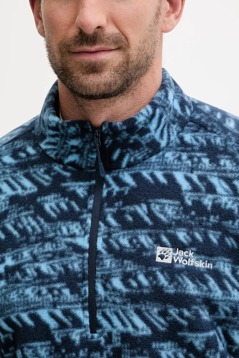 felpa in pile BIG SKY uomo colore blu navy A65447 miniatura 5