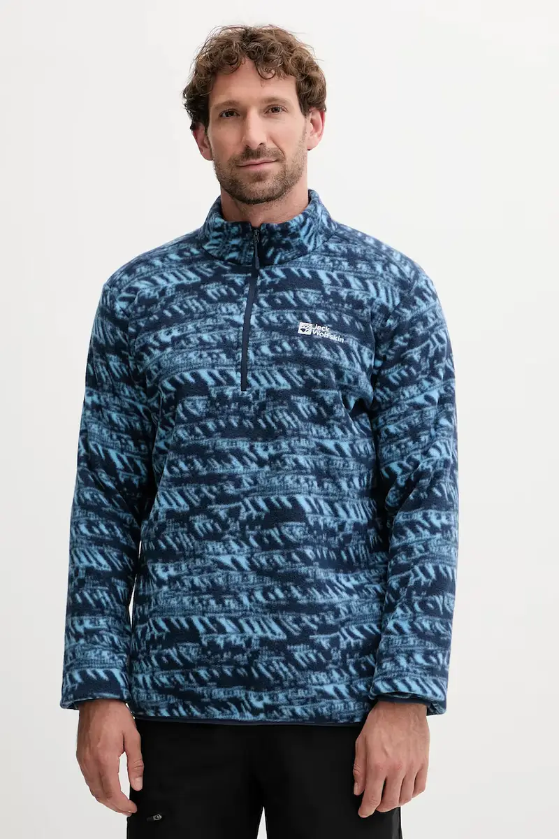 felpa in pile BIG SKY uomo colore blu navy A65447