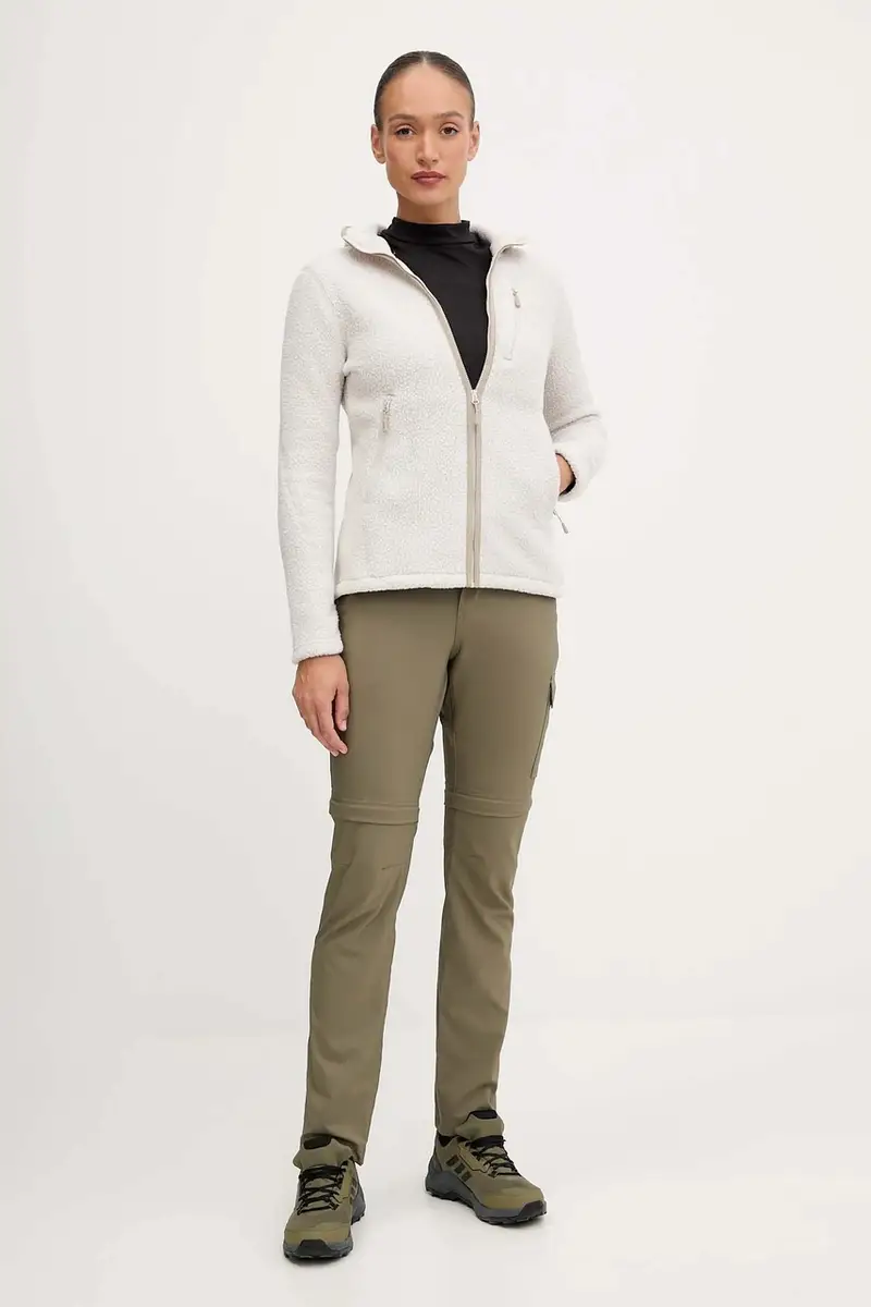 felpa in pile CRADLE MOUNTAIN PILE donna colore beige con cappuccio A65442 miniatura 2