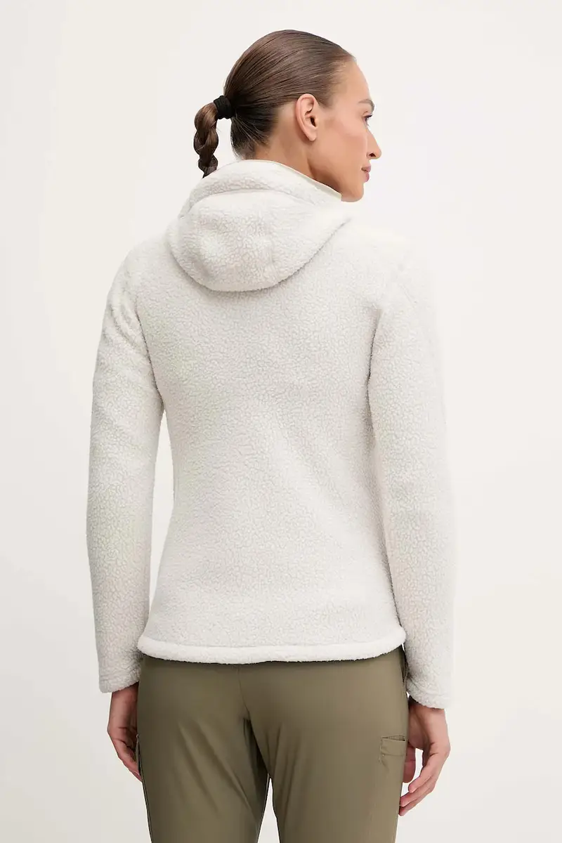 felpa in pile CRADLE MOUNTAIN PILE donna colore beige con cappuccio A65442 miniatura 3