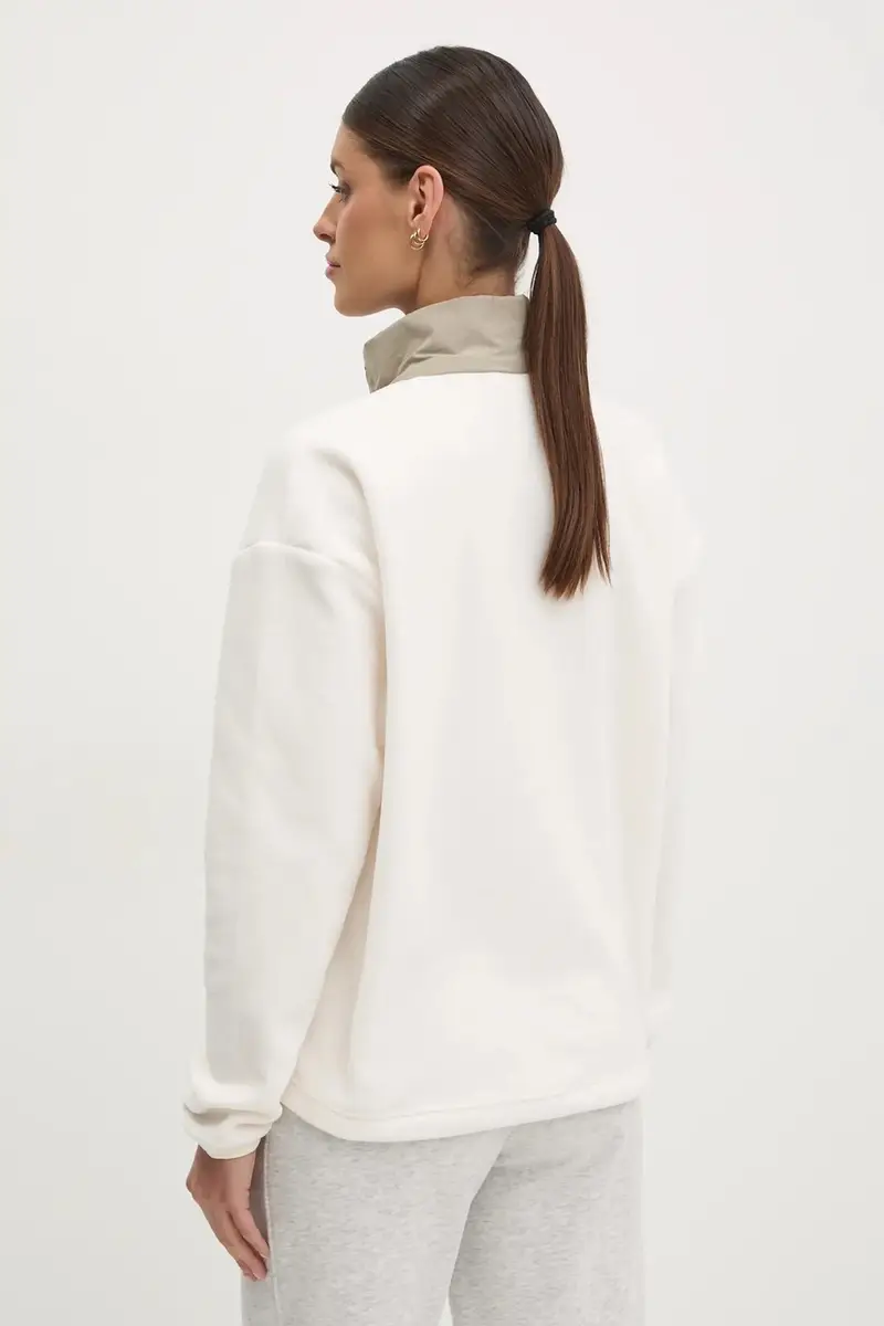 felpa in pile Sumetro donna colore beige A64110 miniatura 3