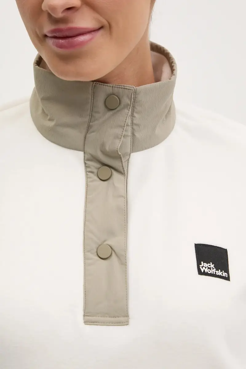 felpa in pile Sumetro donna colore beige A64110 miniatura 5