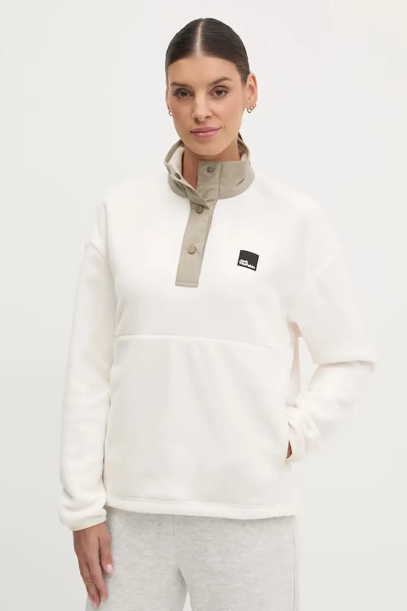 felpa in pile Sumetro donna colore beige A64110