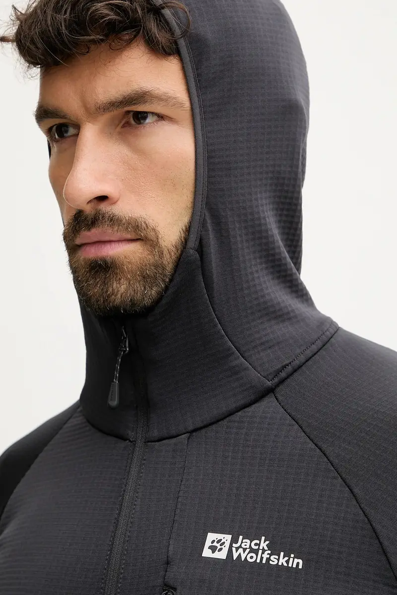 felpa KOLBENBERG uomo colore nero con cappuccio A63966 miniatura 5