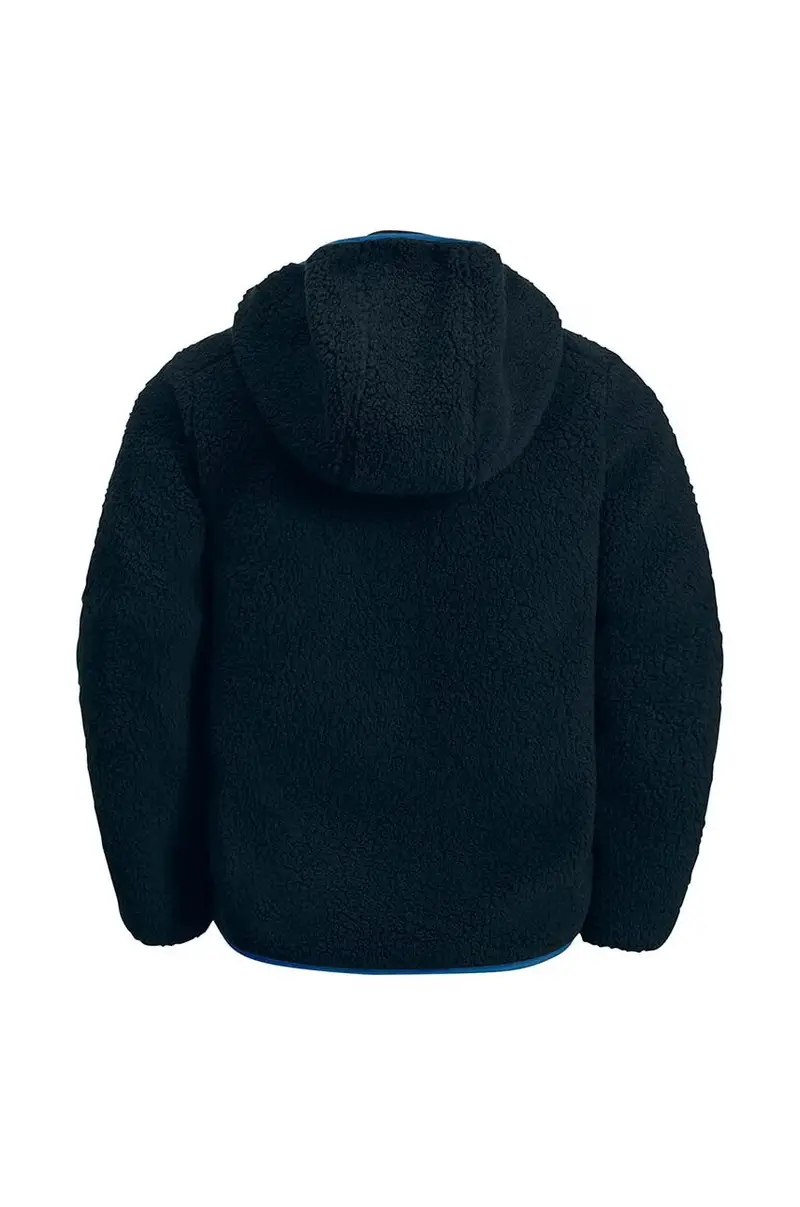 felpa per bambini ICE CURL HOOD colore nero con cappuccio Blu navy miniatura 3