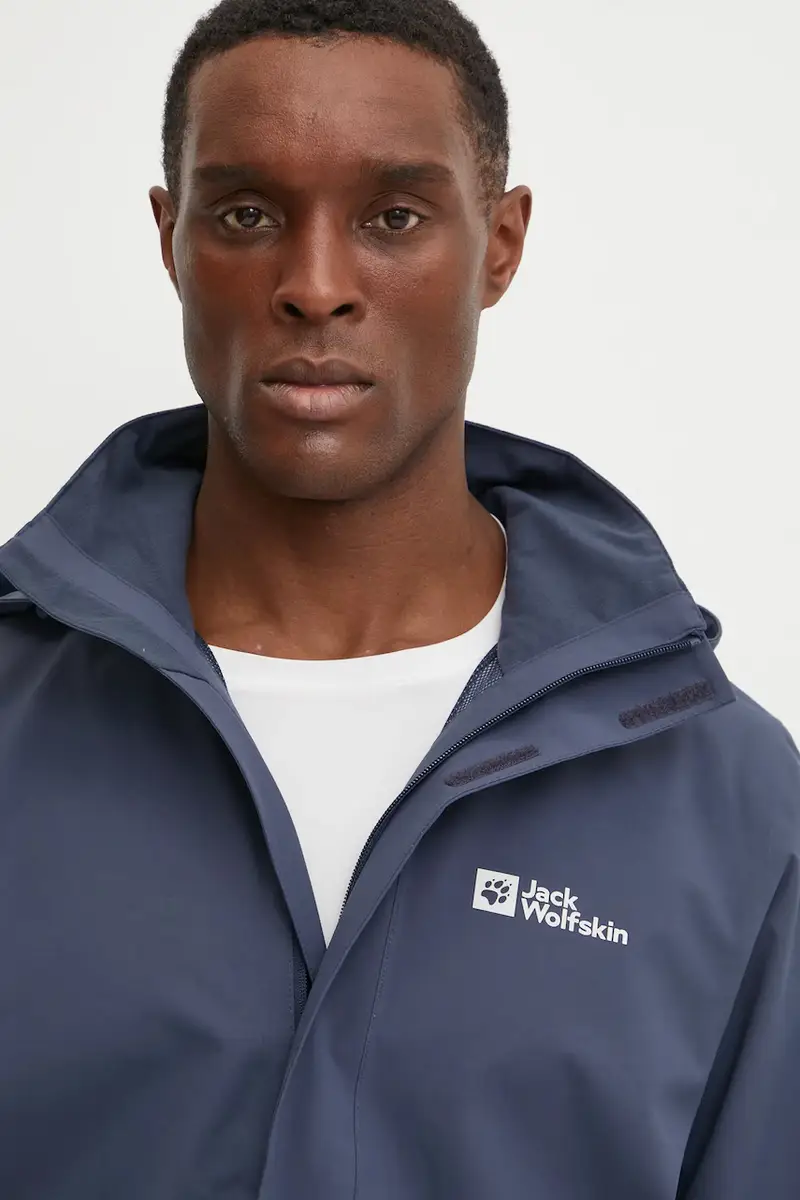 giacca impermeabile Trailtime 2L uomo colore blu A63903 miniatura 4