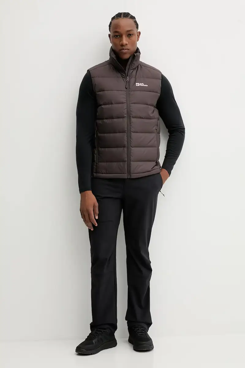 gilè sportivo imbottito Ather colore blu navy 1207691 Marrone miniatura 2