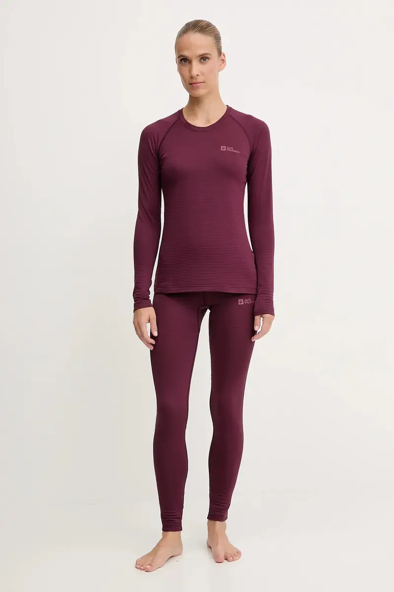 leggings funzionali Infinite Warm colore granata A60325 Violetto miniatura 2