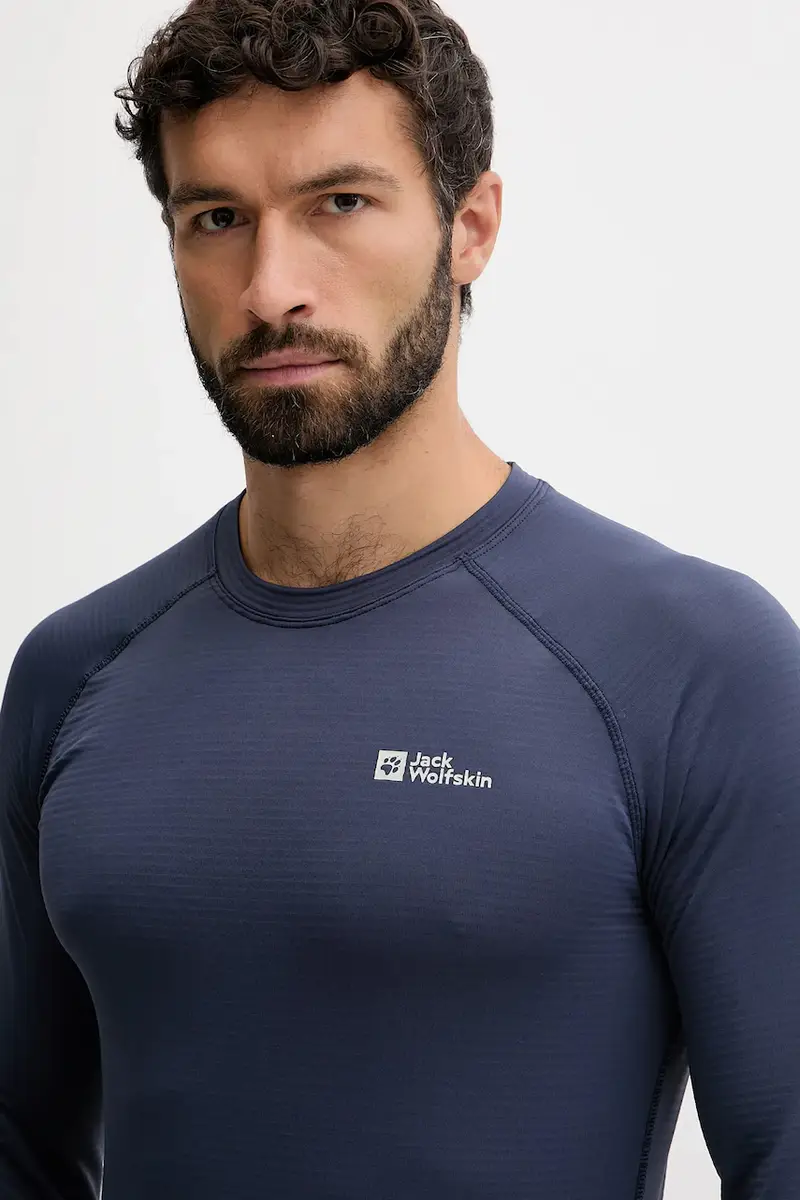longsleeve funzionale Infinite Warm colore verde A60322 Blu navy miniatura 4