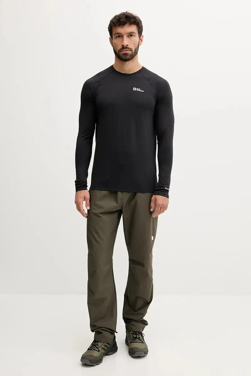 longsleeve sportivo Prelight Swift colore verde A63803 Nero miniatura 2