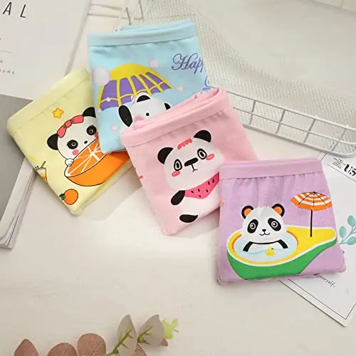 JackLoveBriefs 12 Slip in Cotone per Ragazze Intimo con Vari Motivi 2-3 Anni,Multicolore，Dimensione:S miniatura 2