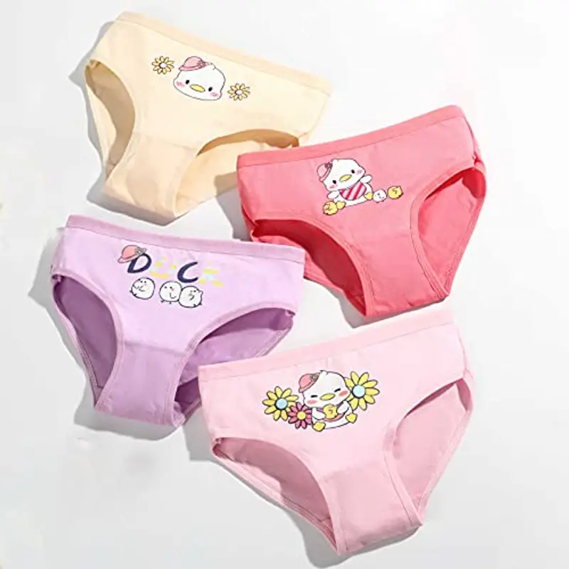 JackLoveBriefs 12 Slip in Cotone per Ragazze Intimo con Vari Motivi 3-5 Anni, Multicolore?Dimensione: M miniatura 2