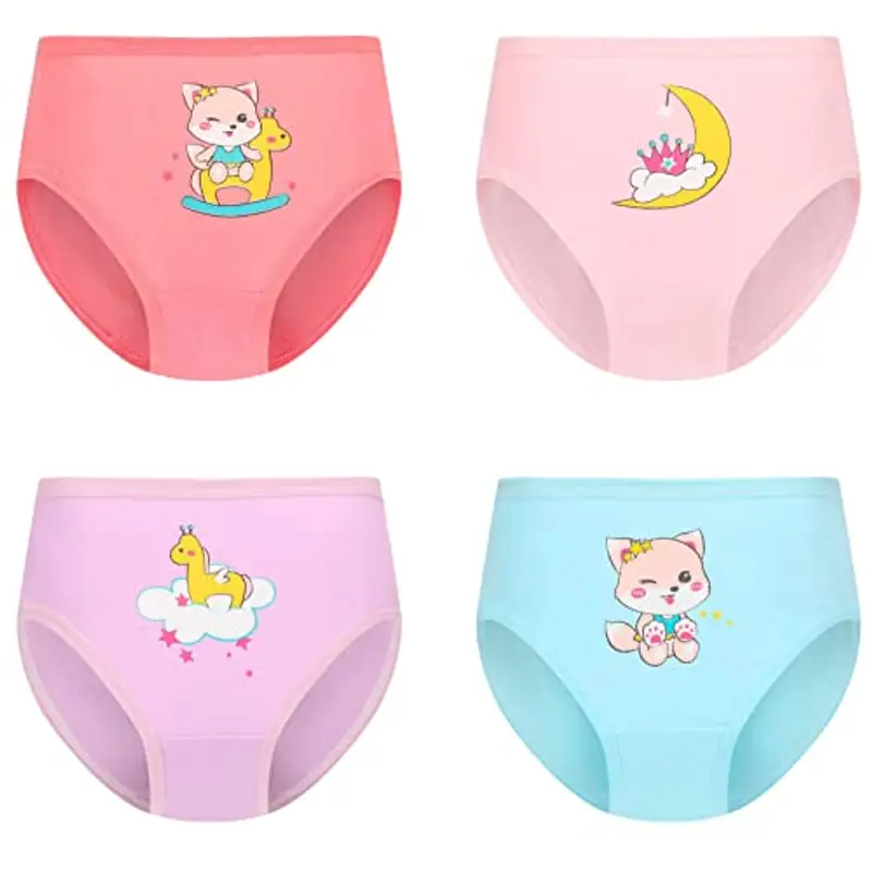 JackLoveBriefs 12 Slip in Cotone per Ragazze Intimo con Vari Motivi 7-9 Anni, Multicolore?Dimensione: XL miniatura 3