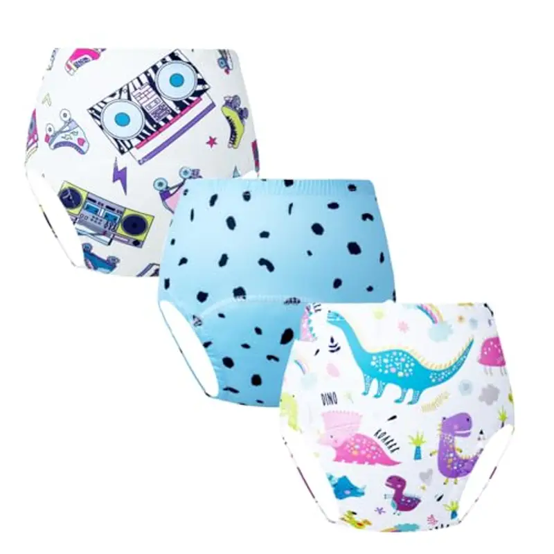 JackLoveBriefs Unisex Bambino Mutandine di Apprendimento 2-3 Anni Multicolore, Confezione da 10 miniatura 2