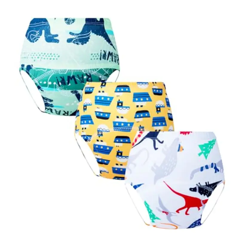 JackLoveBriefs Unisex Bambino Mutandine di Apprendimento 3-4 Anni Multicolore, Confezione da 10 miniatura 2