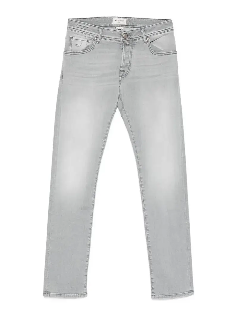 Pantaloni 5 tasche Nick slim fit Grigio Chiaro