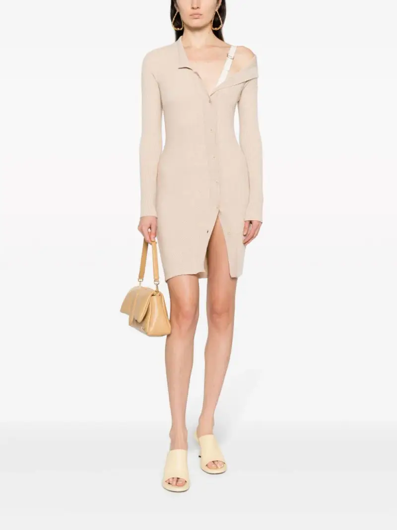 Abito la robe maille colin beige misto lana miniatura 2