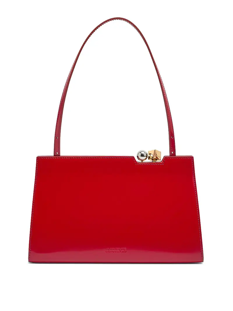 Borsa Tote Salone In Pelle Rossa Rosso