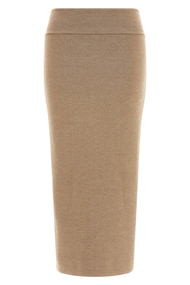 Gonna 'La Jupe Maille Doppio' Beige