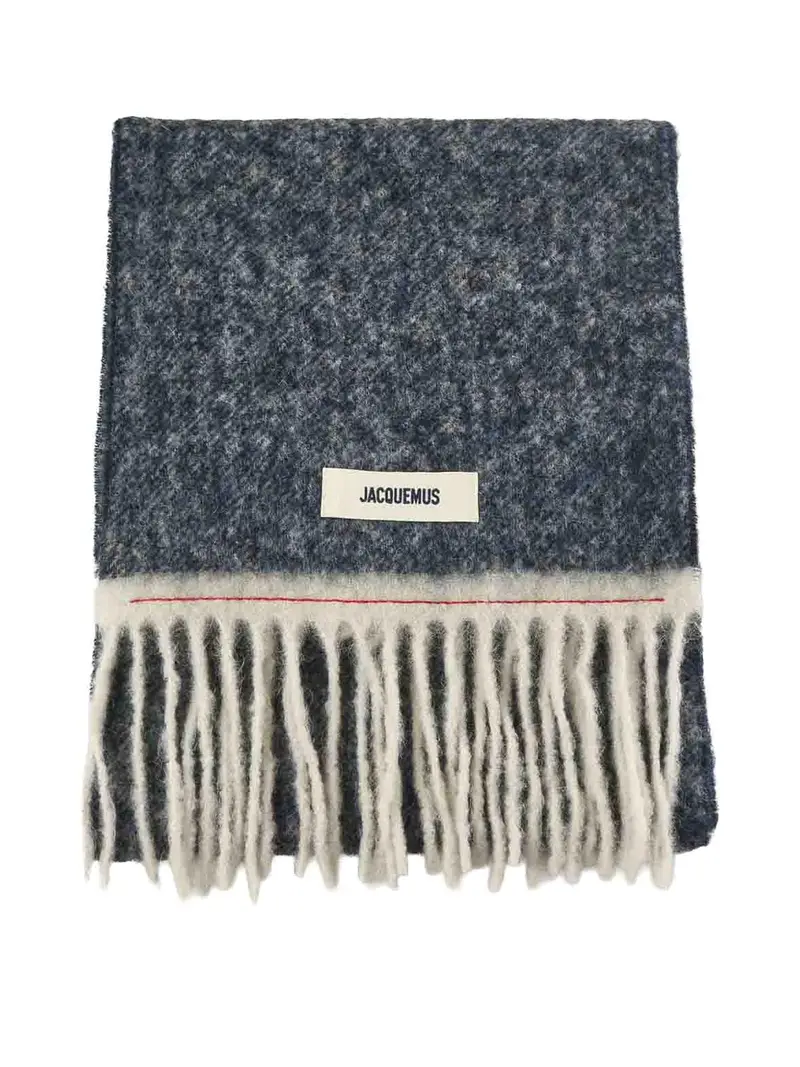 Lecharpe Carro Scarf Blu scuro