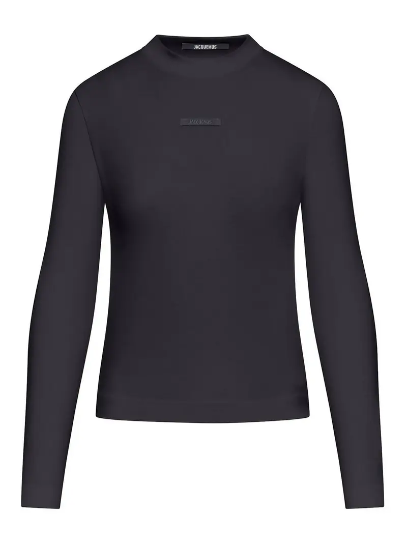 Maglietta in gros grain Nero