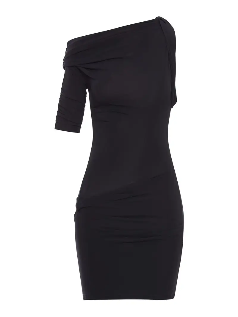 Miniabito drappeggiato Nero