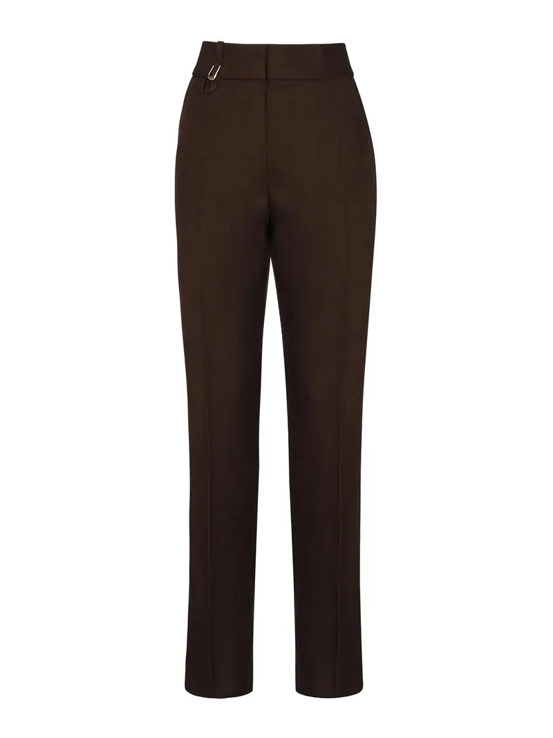 Pantaloni Tibau Marrone Scuro