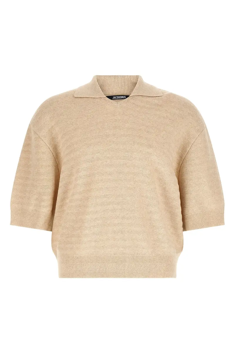 Polo Le Polo Maille Chevron Beige